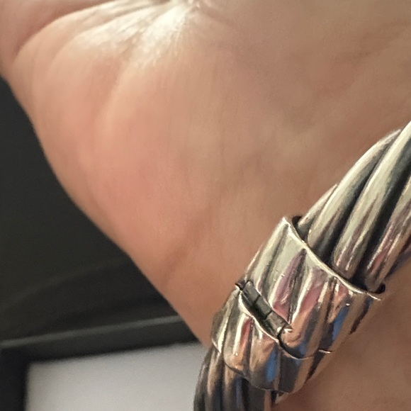 David Yurman Silver Bracelet with Diamonds Chalcedon  gems signed. FIRM $. - Picture 8 of 13